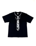 Tie print T-shirt (Black)