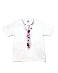 Tie print T-shirt (White)